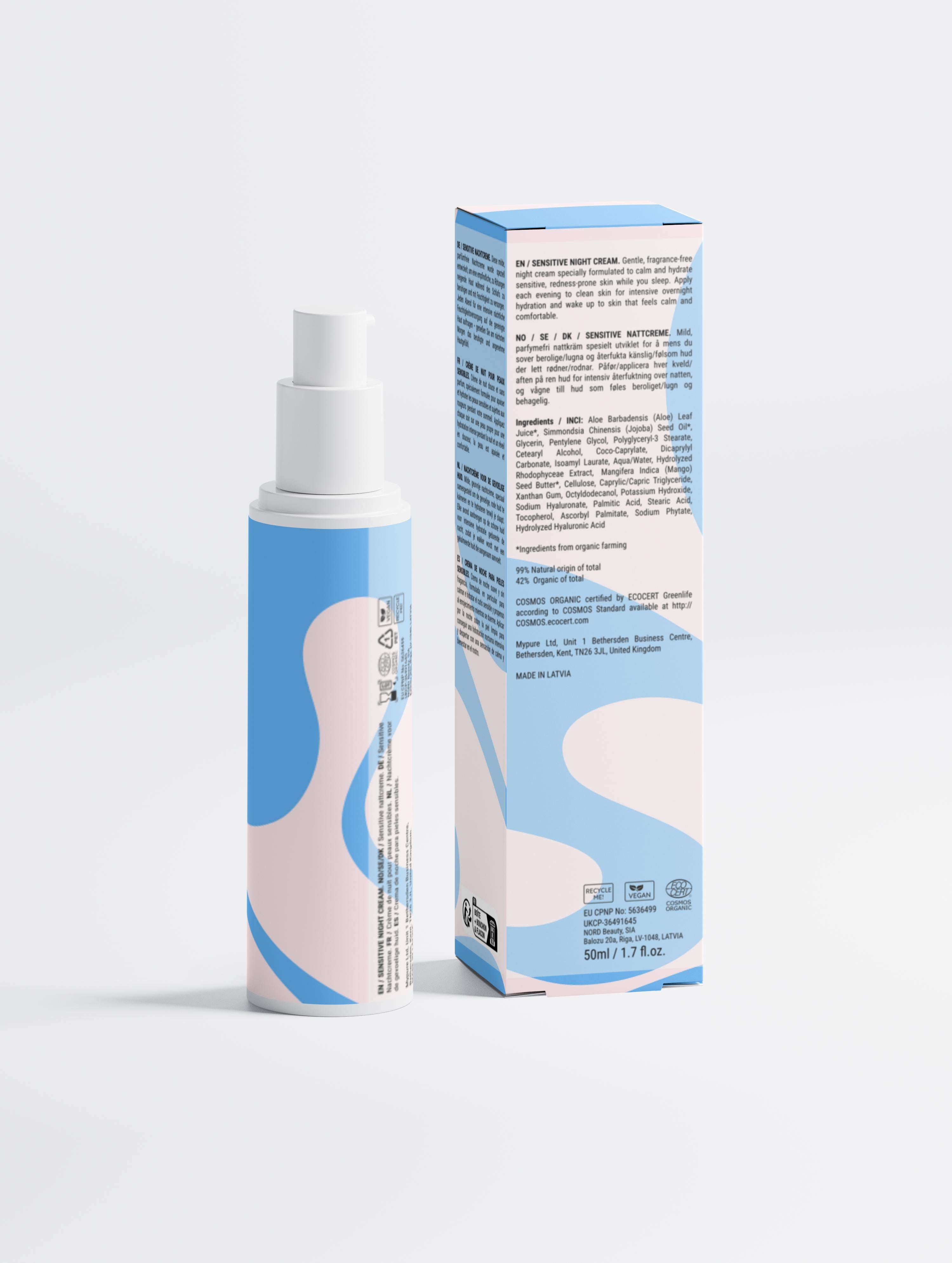 Sevvy Sensitive Skin Overnight Cream, Fragrance-Free