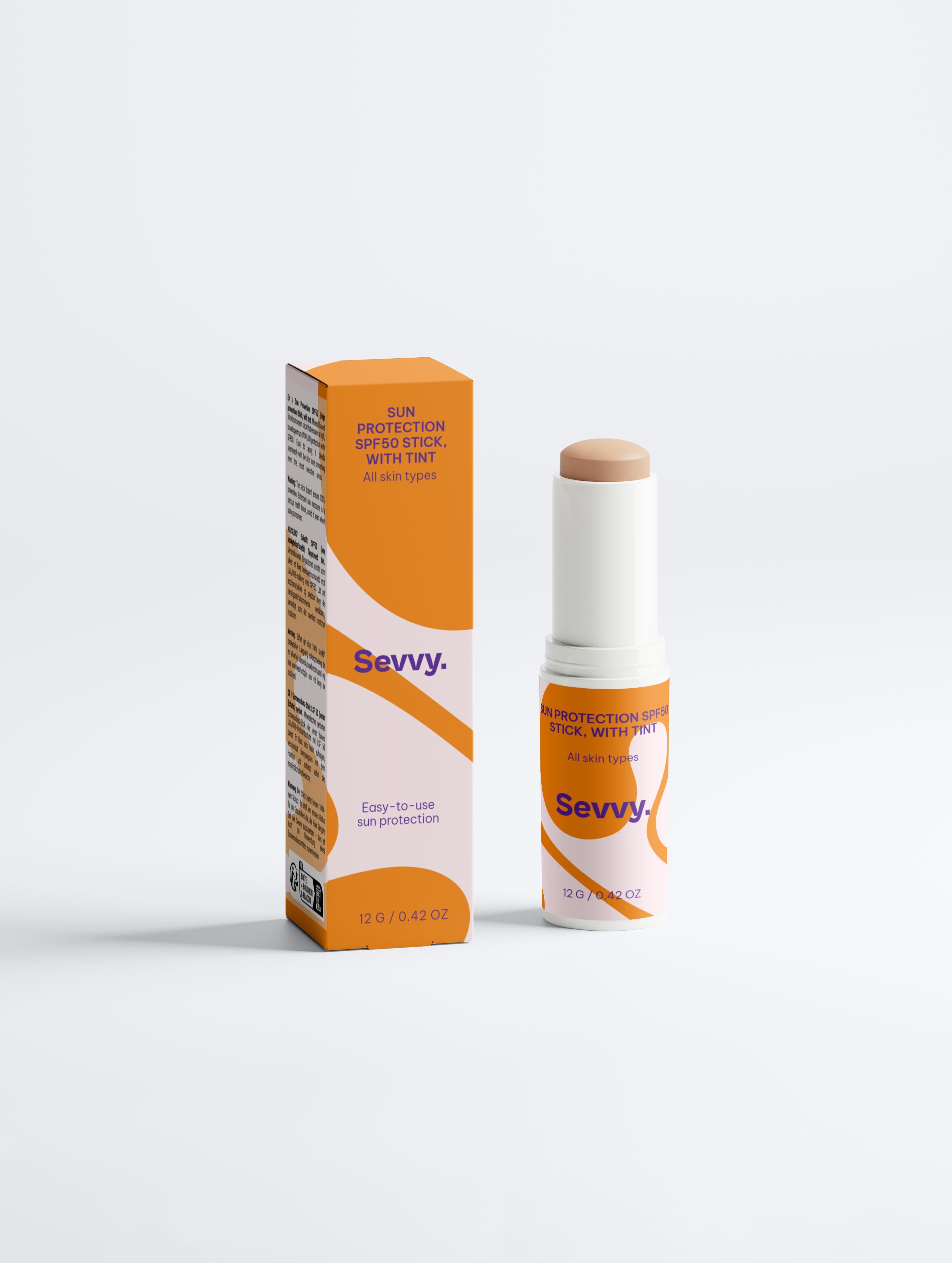 Sevvy Sun Protection SPF50 Stick, with tint