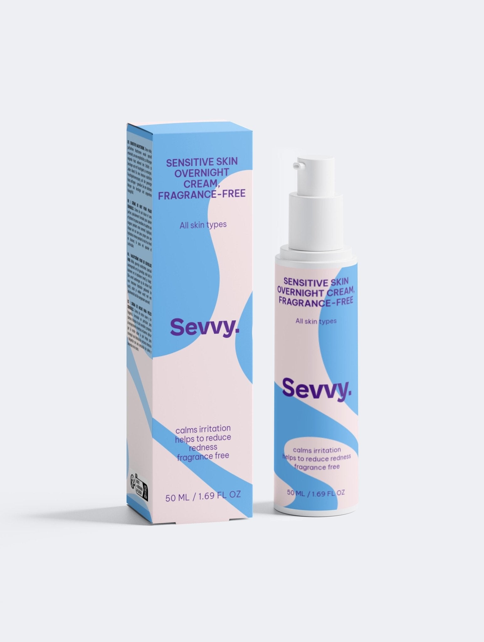 Sevvy Sensitive Skin Overnight Cream, Fragrance - Free - Sevvy