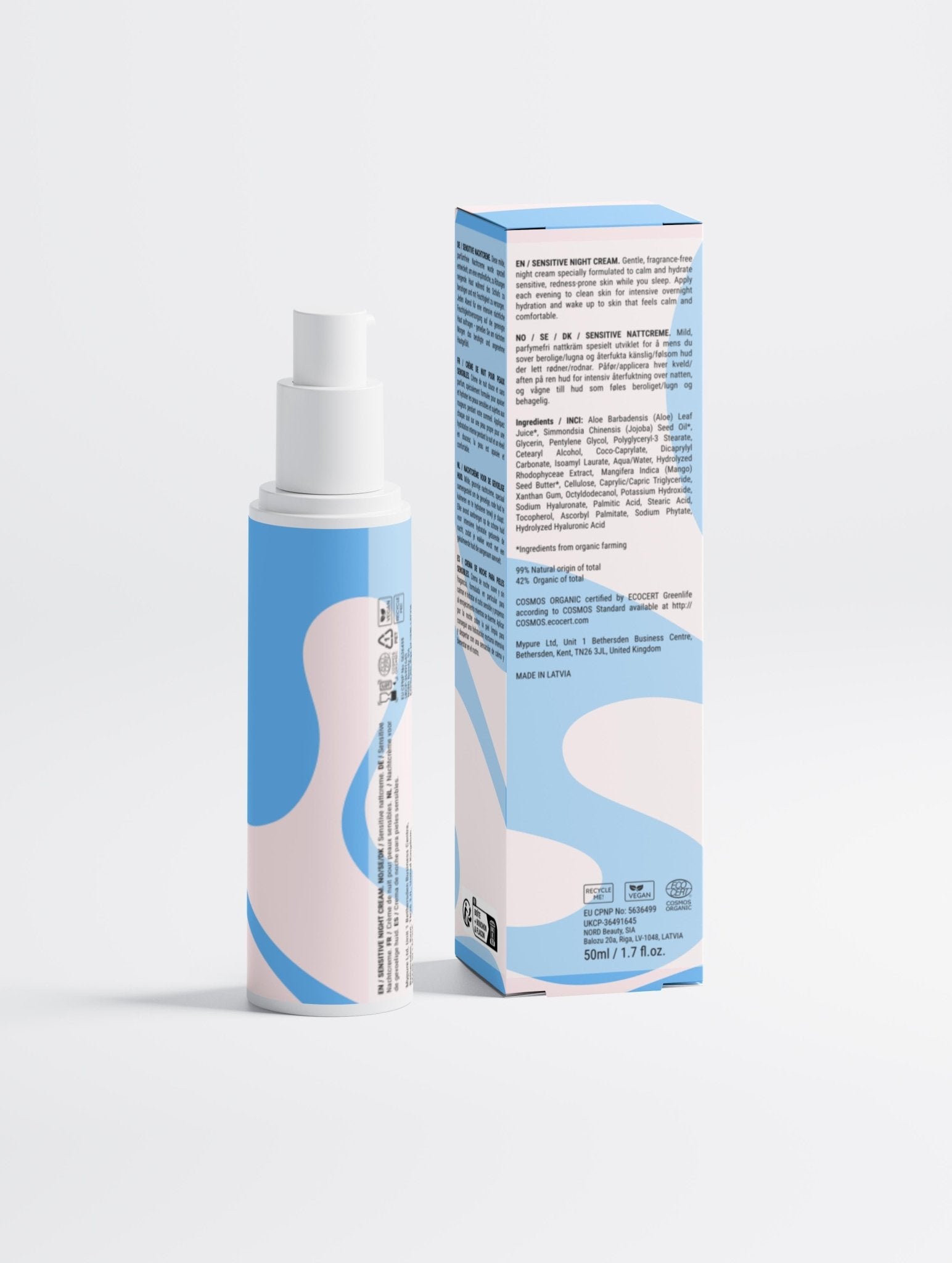 Sevvy Sensitive Skin Overnight Cream, Fragrance - Free - Sevvy